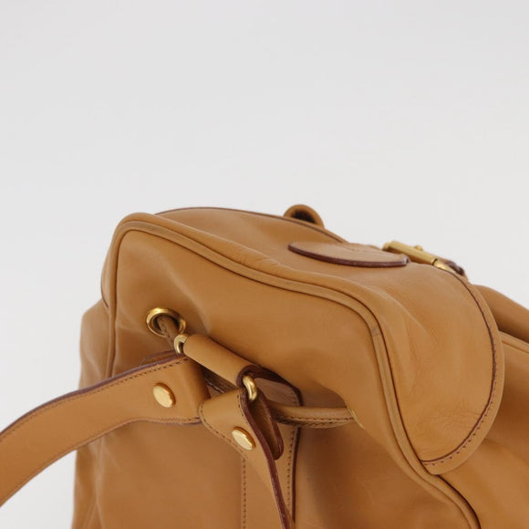GUCCI Backpack Leather Beige Gold 003 58 0008 Auth 182383