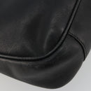 GUCCI Bamboo Hand Bag Leather Black Gold Auth 182385-13