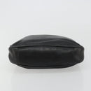 GUCCI Bamboo Hand Bag Leather Black Gold Auth 182385-9