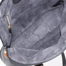 GUCCI Bamboo Hand Bag Leather 2way Black Gold 000 3780 0289 Auth 182386-18
