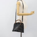GUCCI Bamboo Handtasche Leder 2-Wege Schwarz Gold 000 122 0290 Auth 182387-24
