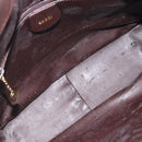 GUCCI Bamboo Hand Bag Leather 2way Black Gold 001 2113 1638 Auth 182388-17
