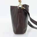 GUCCI Bamboo Hand Bag Leather 2way Black Gold 001 2113 1638 Auth 182388-4