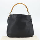 GUCCI Bamboe Handtas Leer 2way Zwart Goud 001 1577 1781 Auth 182389-12