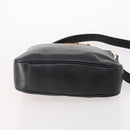 GUCCI Bamboo Hand Bag Leather 2way Black Gold 001 1705 1638 Auth 182390-11
