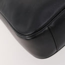 GUCCI Bamboo Hand Bag Leather 2way Black Gold 001 1705 1638 Auth 182390-13