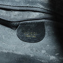 GUCCI Bamboo Hand Bag Leather 2way Black Gold 001 1705 1638 Auth 182390-19