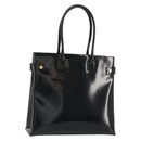 GUCCI Tote Bag Patent leather Black Gold Auth 182391-1