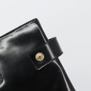 GUCCI Tote Bag Patent leather Black Gold Auth 182391-17
