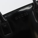 GUCCI Tote Bag Patent leather Black Gold Auth 182391-18