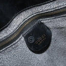 GUCCI Tote Bag Patent leather Black Gold Auth 182391-19