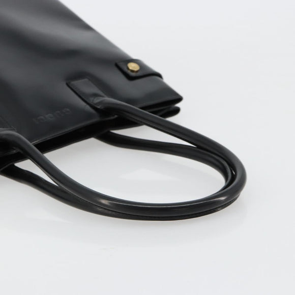 GUCCI Tote Bag Patent leather Black Gold Auth 182391