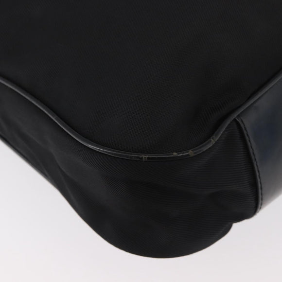 GUCCI Bamboo Hand Bag Nylon 2way Black Silver 001 1998 1577 Auth 182393