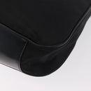 GUCCI Bamboo Hand Bag Nylon 2way Black Silver 001 1998 1577 Auth 182393-13