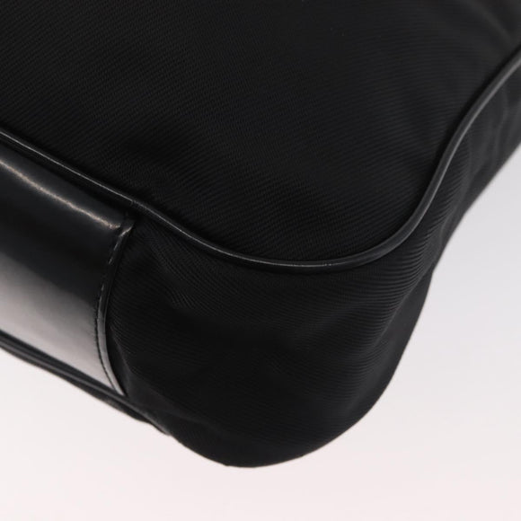 GUCCI Bamboo Hand Bag Nylon 2way Black Silver 001 1998 1577 Auth 182393