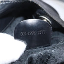 GUCCI Bamboo Hand Bag Nylon 2way Black Silver 001 1998 1577 Auth 182393-22