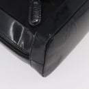 GUCCI Bamboo Shoulder Bag Patent Black Silver 003 2058 0059 5 Auth 182394-12
