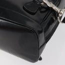GUCCI Bamboo Shoulder Bag Patent Black Silver 003 2058 0059 5 Auth 182394-15