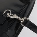 GUCCI Bamboo Shoulder Bag Patent Black Silver 003 2058 0059 5 Auth 182394-16