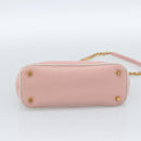 PRADA Hand Bag Safiano leather 2way Pink Gold Auth 182396-5