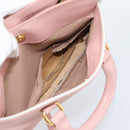 PRADA Hand Bag Safiano leather 2way Pink Gold Auth 182396-26