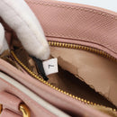 PRADA Hand Bag Safiano leather 2way Pink Gold Auth 182396-12