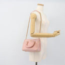 PRADA Hand Bag Safiano leather 2way Pink Gold Auth 182396-27