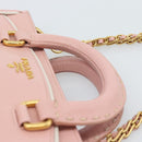 PRADA Hand Bag Safiano leather 2way Pink Gold Auth 182396-14
