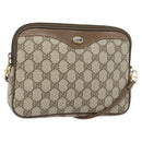 GUCCI GG Supreme Shoulder Bag PVC Beige Gold 97 02 068 Auth 182397-1