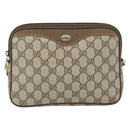 GUCCI GG Supreme Shoulder Bag PVC Beige Gold 97 02 068 Auth 182397-2