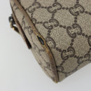 GUCCI GG Plus Supreme Shoulder Bag PVC Beige Gold Auth 182399-11