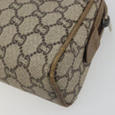 GUCCI GG Plus Supreme Shoulder Bag PVC Beige Gold Auth 182399-12