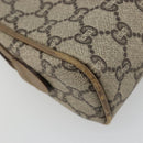 GUCCI GG Plus Supreme Shoulder Bag PVC Beige Gold Auth 182399-13