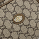 GUCCI GG Plus Supreme Shoulder Bag PVC Beige Gold Auth 182399-14