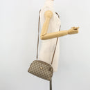 GUCCI GG Plus Supreme Shoulder Bag PVC Beige Gold Auth 182399-21