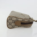 GUCCI GG Plus Supreme Shoulder Bag PVC Beige Gold Auth 182399-4