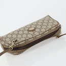 GUCCI GG Plus Supreme Shoulder Bag PVC Beige Gold Auth 182399-6