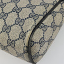 GUCCI GG Supreme Sherry Line Clutch Tas PVC Navy Rood Auth 182400-15