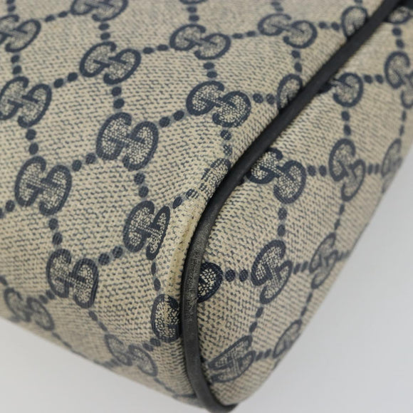 GUCCI GG Supreme Sherry Line Clutch Tas PVC Navy Rood Auth 182400
