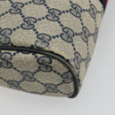GUCCI GG Supreme Sherry Line Clutch Tas PVC Navy Rood Auth 182400-16
