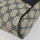 GUCCI GG Supreme Sherry Line Clutch Tas PVC Navy Rood Auth 182400-7