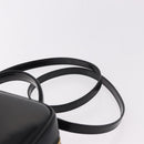 GUCCI Bamboo Vanity Hand Bag Patent leather 2way Black Gold Auth 182401-10