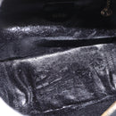 GUCCI Bamboo Vanity Hand Bag Patent leather 2way Black Gold Auth 182401-18