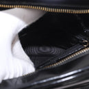 GUCCI Bamboo Vanity Hand Bag Patent leather 2way Black Gold Auth 182401-22