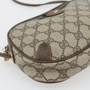 GUCCI GG Supreme Web Sherry Line Bag PVC Beige Gold 156 02 066 Auth 182402-14