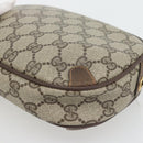 GUCCI GG Supreme Web Sherry Line Bag PVC Beige Gold 156 02 066 Auth 182402-15