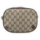 GUCCI GG Supreme Web Sherry Line Bag PVC Beige Gold 156 02 066 Auth 182402-2