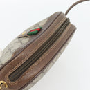 GUCCI GG Supreme Web Sherry Line Bag PVC Beige Gold 156 02 066 Auth 182402-6