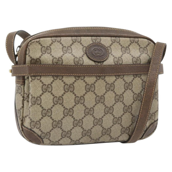 GUCCI GG Supreme Shoulder Bag PVC Beige Gold 007 90 0017 Auth 182403