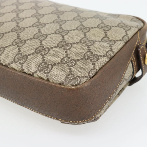 GUCCI GG Supreme Shoulder Bag PVC Beige Gold 007 90 0017 Auth 182403